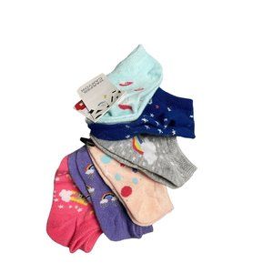 Canyon Harper Socks Youth Kids Ankle No Show Pink Purple Blue Gray 5 Pairs